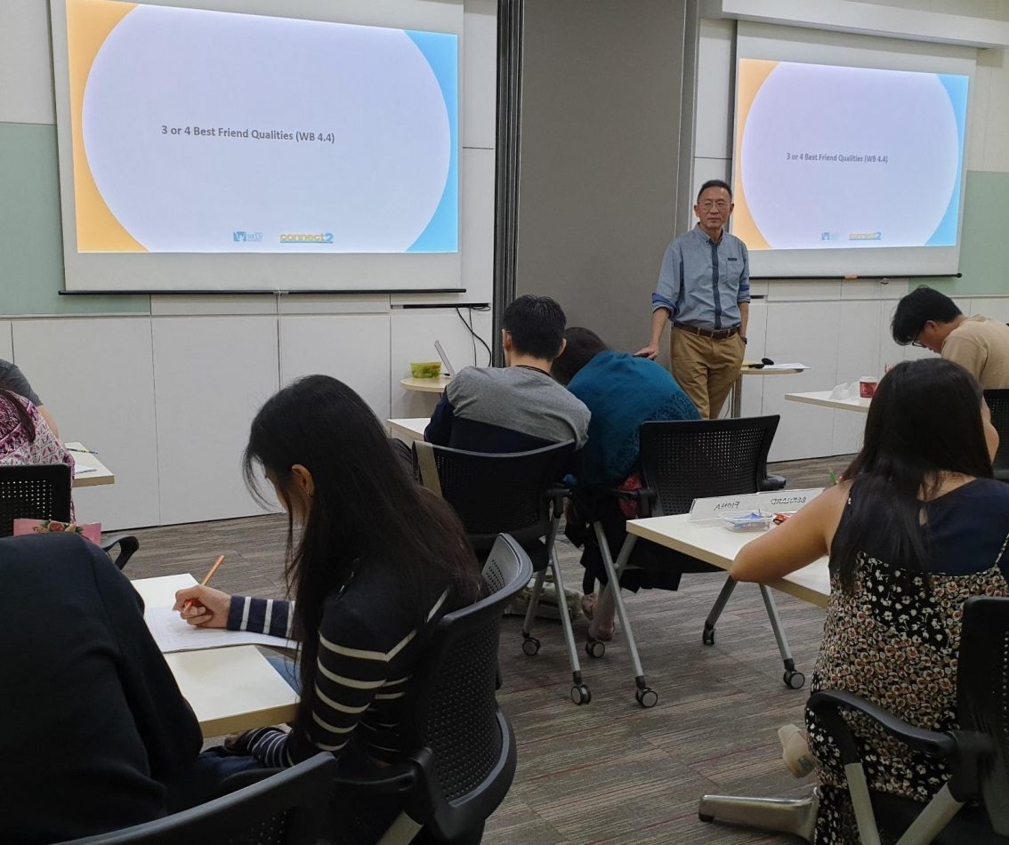 Giving a premarital preparation workshop in Singapore